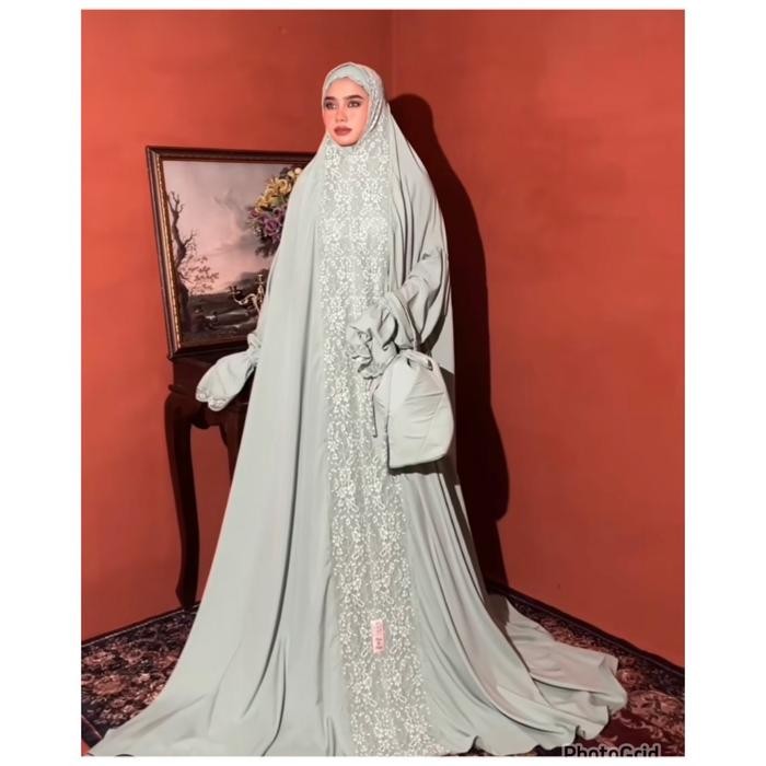 MUKENA TERUSAN SILK / MUKENA LAJURAN / MUKENAMEWAH / MUKENA SILK PREMIUM