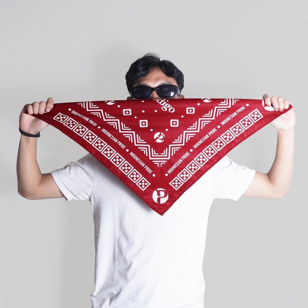 Prodigo * Slayer Bandana Ulos Motif 1 | Paisley Scarf Syal Ikat Kepala | Masker Penutup Mulut Berken