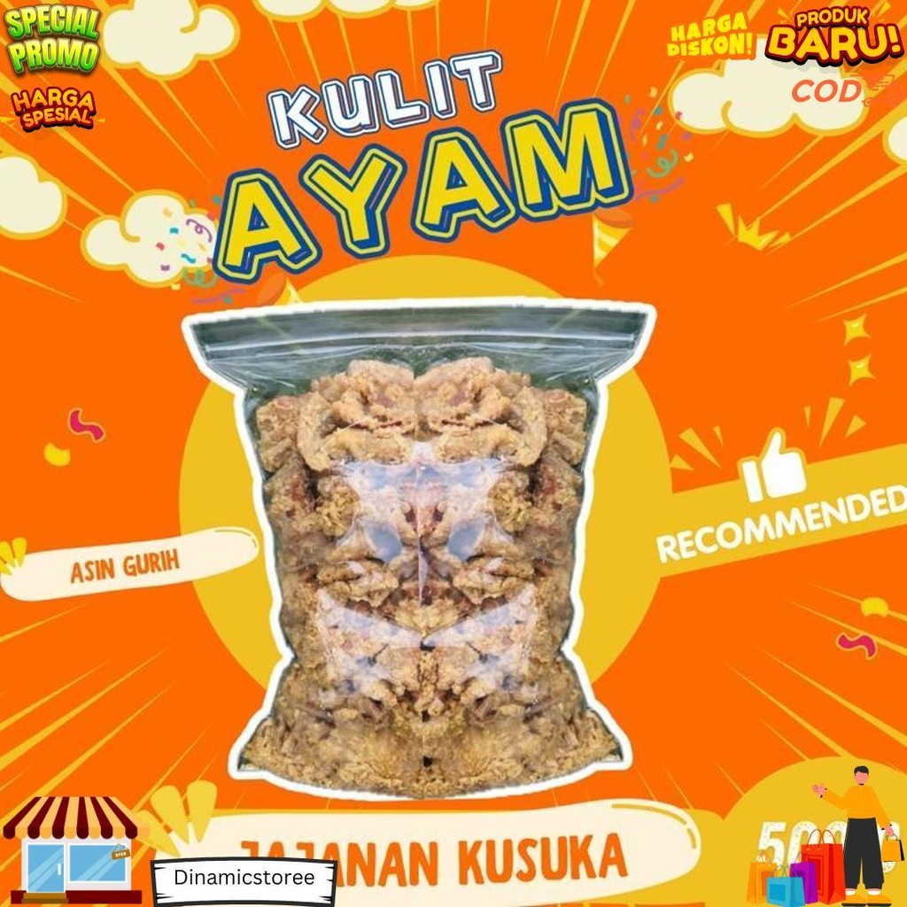 

Kulit Ayam Crispy Pedas Daun Jeruk 500Gram D Cod
