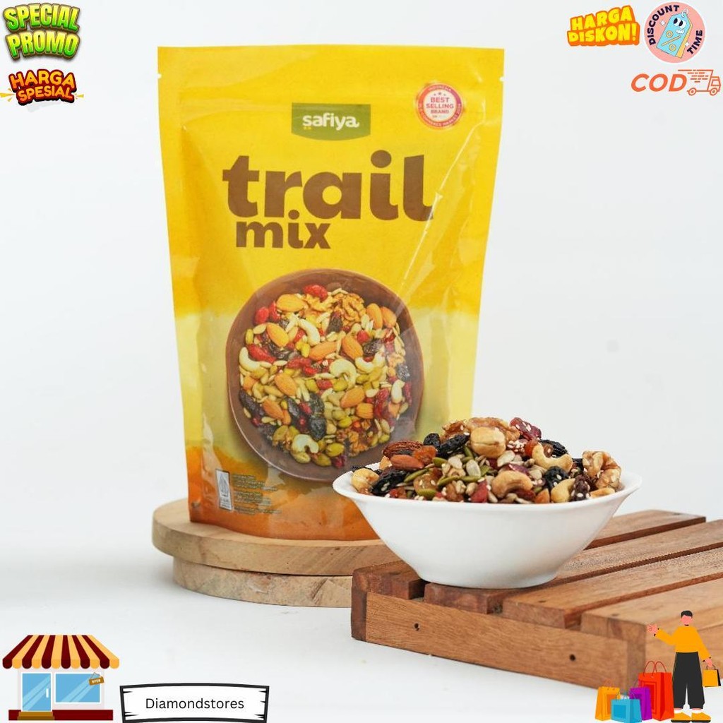 

Trail Mix Safiya 500 Gr Kacang Buah Kering | Snack Camilan Sehat Sereal Makanan Ringan Roasted Dried Fruit Healthy Food D Terlaris