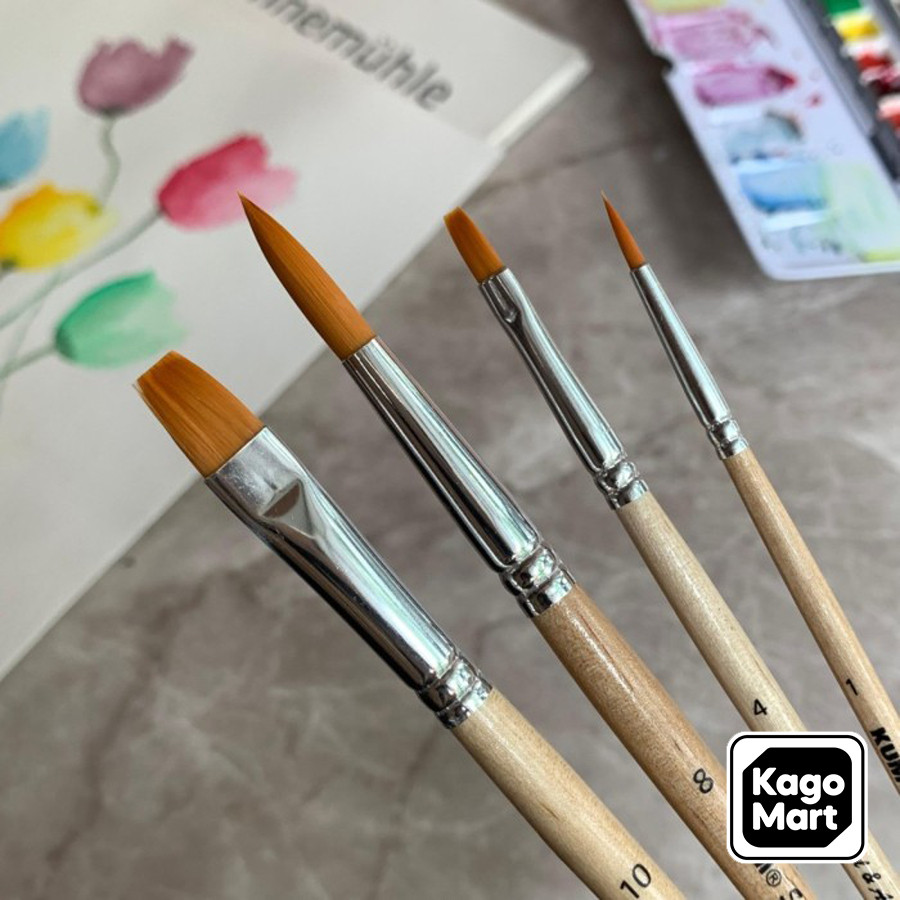 

Kum School and Art Brush Set Short Handle Kuas Lukis