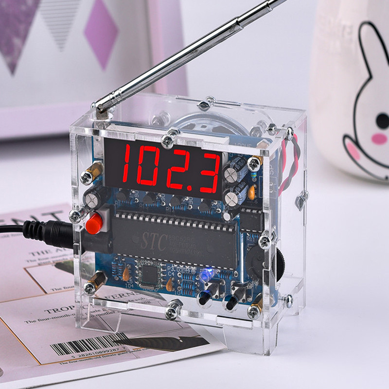 WEDO Radio Production DIY Kit TEA5767 Digital Broadcasting Kit 51 Single Chip Microcomputer Parts Sp