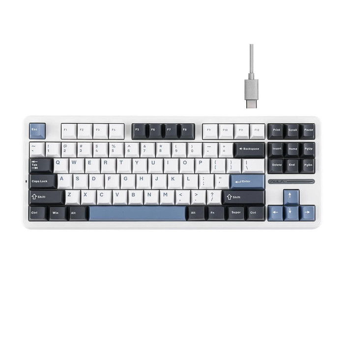 aula f87 pbt wireless gasket hotswap tkl mechanical gaming keyboard [kualitas terbaik]