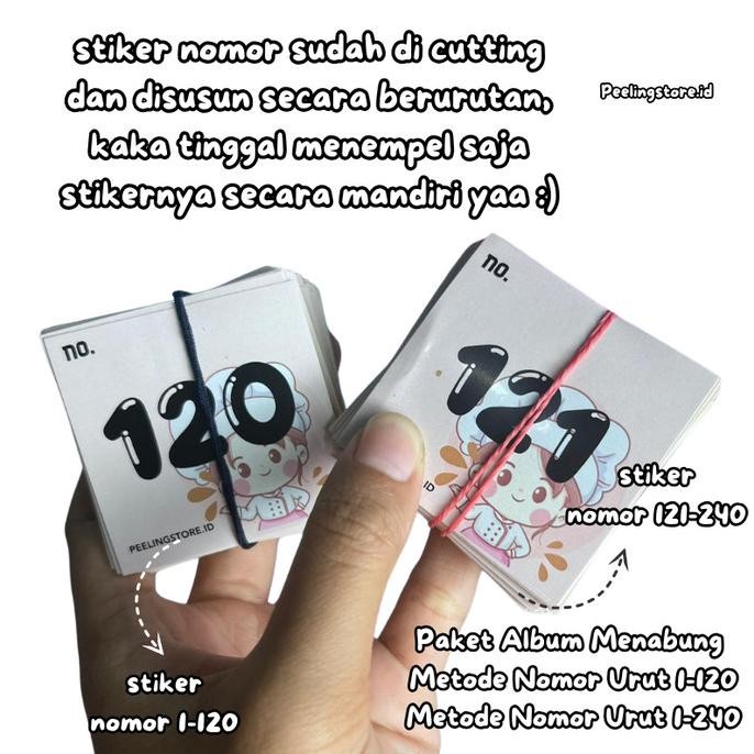

PROMO / PAKET ALBUM MENABUNG METODE NOMOR URUT 1-120 / PAKET ALBUM MENABUNG METODE NOMOR URUT 1-240 /PAKET MENABUNG / TANTANGAN MENABUNG / ALBUM NABUNG Non COD