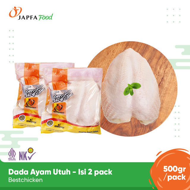 

Bestchicken Bundling Hemat Dada Ayam Utuh 500 gr - Isi 2 pack