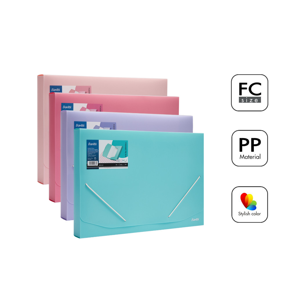 

[Pelangi Stationery] Bantex Carry File Box Folio PP / Penyimpan Kertas Dokumen Hingga 300 Lembar Warna Pastel BF5101