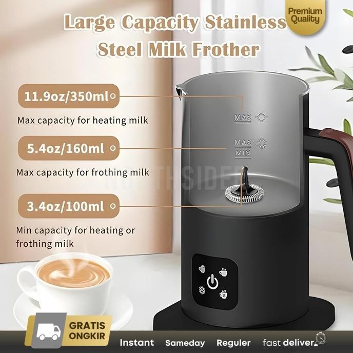 MILK FROTHER STEAMER SUSU ELEKTRIK OTOMATIS PANAS DINGIN 350ML MF350