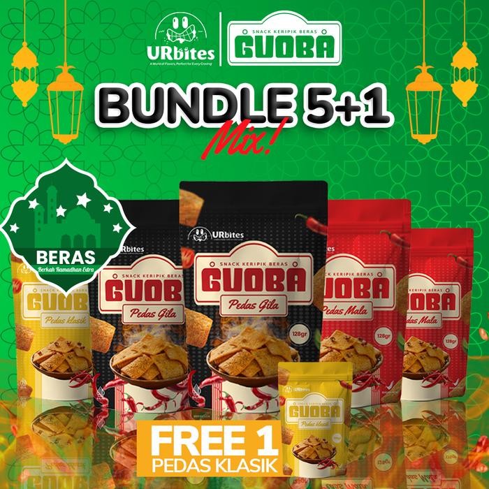 

Keripik Guoba - Bundle Of 5 Mix All Variant [Free 1Pcs Pedas Klasik] (1Pcs Pedas Klasik + 2Pcs Pedas
