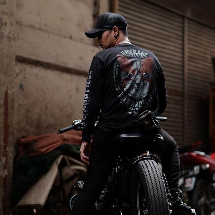 Kaos T shirt Biker Brotherhood Lengan Panjang KM66 Terlaris