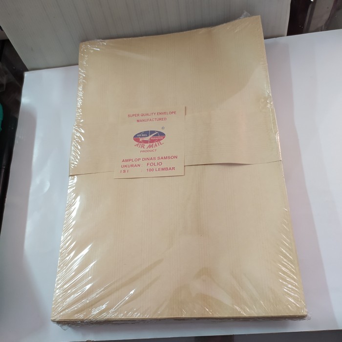 

Amplop Dinas Samson Folio(Folio Alur)Air Mail 80Ga 24X 35Cm(100 Lbar) Terlaris