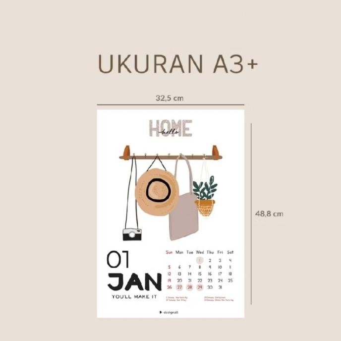 

PROMO / Kalender Dinding 2025 Aesthetic A3 Spiral AES Non COD
