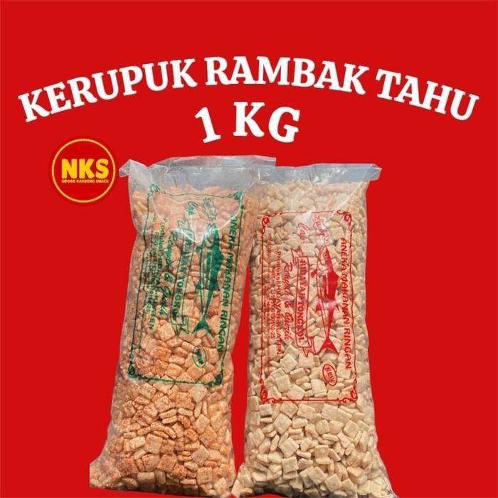 

TERMURAH KERUPUK KOTAK RAMBAK TAHU/CEMILAN MEDAN 1KG NKS- Food Camilan Snack Pedas Asin Keripik