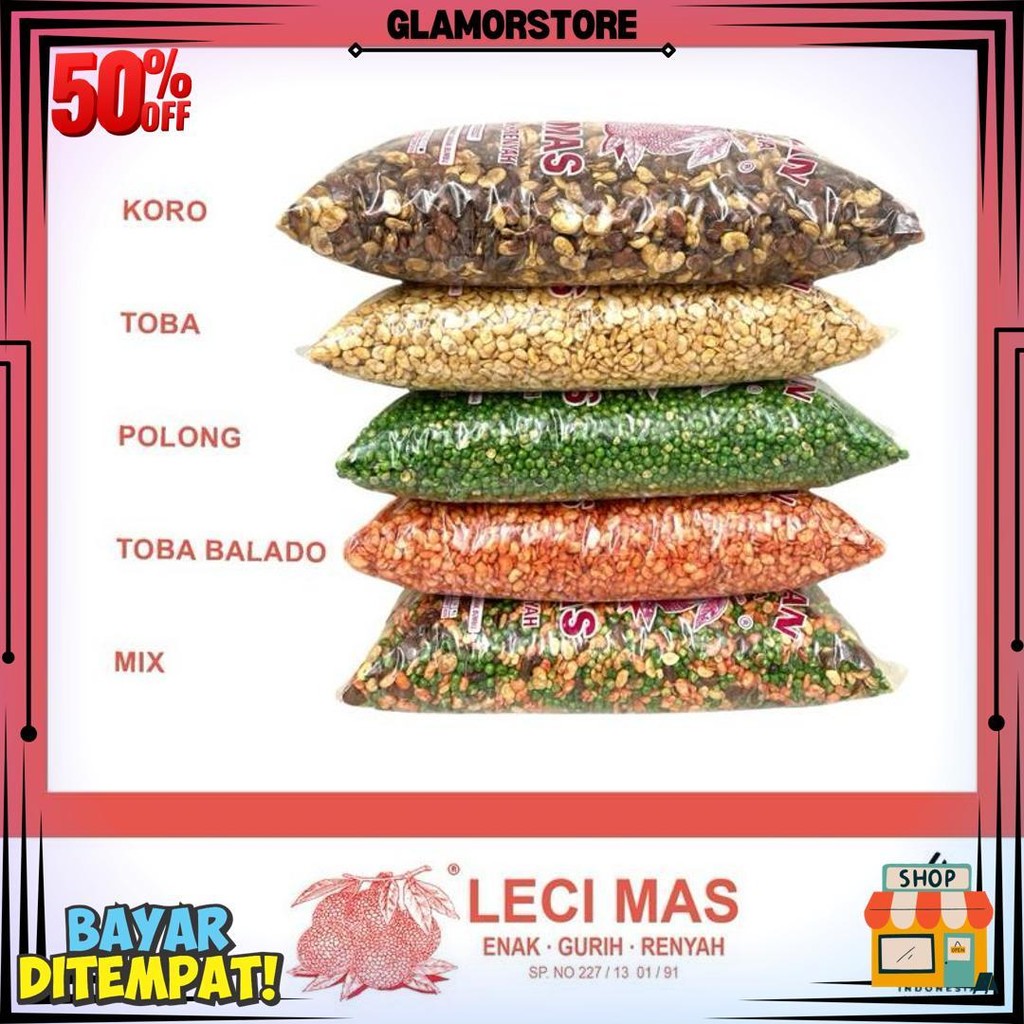 

1 Kg Kacang Leci Mas Koro Kulit, Koro Kupas / Toba, Polong Hijau, Kapri, Kacang Campur Mix (Asin, Pedas Manis, Bawang) Snack Kiloan D Cod