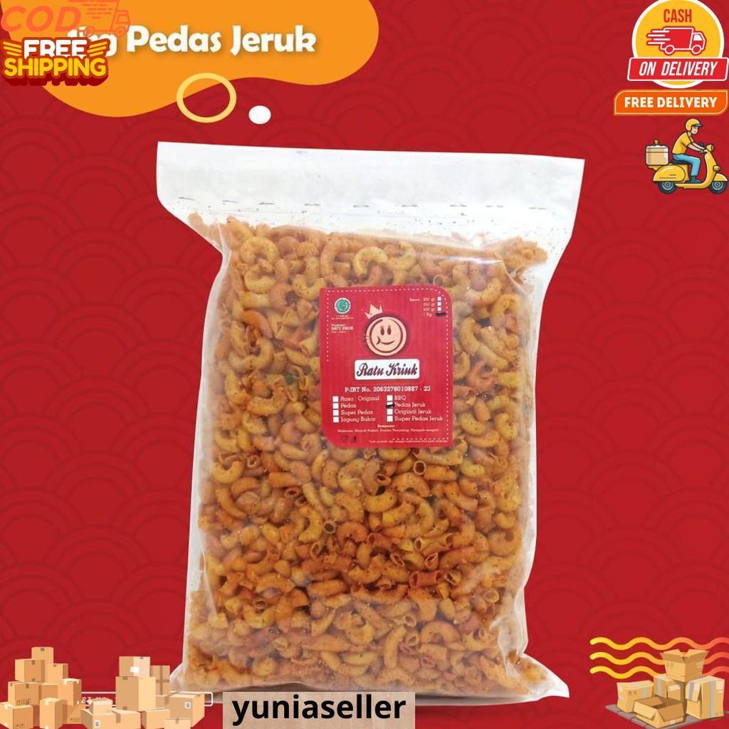 

(Termurah) 1Kg Makaroni Khas Tasikmalaya By Ratu Kriuk Ramadhan Sale