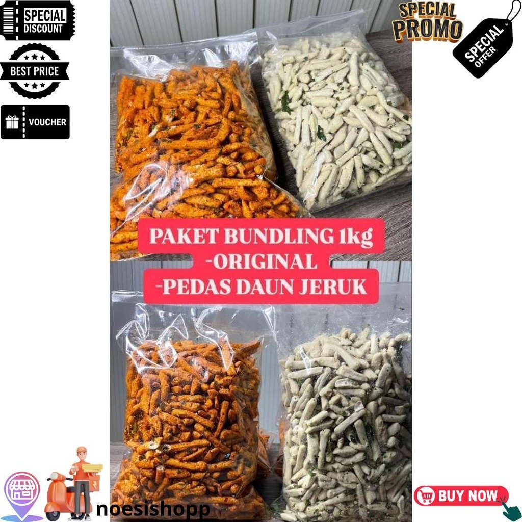 

Paket Hemat Basreng 500 Pedas 500 Original Extra Daun Jeruk D Gratis Ongkir