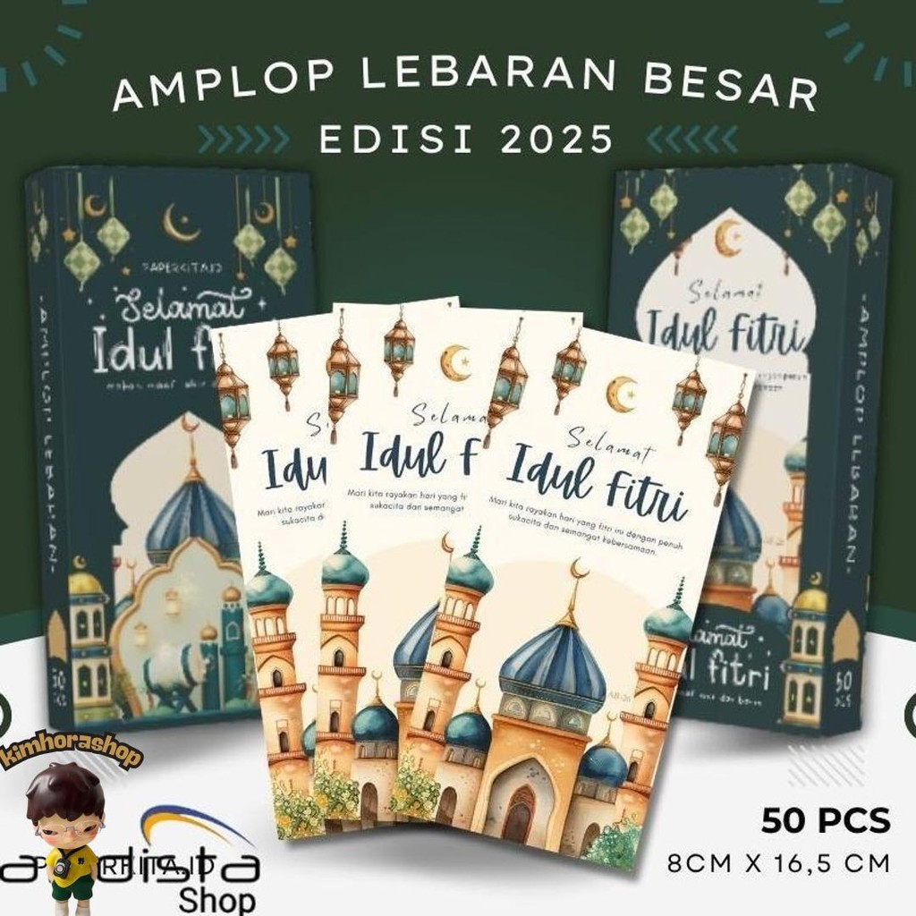 

Amplop Lebaran Idul Fitri 2025 Ukuran Besar Uang Tanpa Lipat, Box Isi 50Pcs Kwalitas Premium Cod