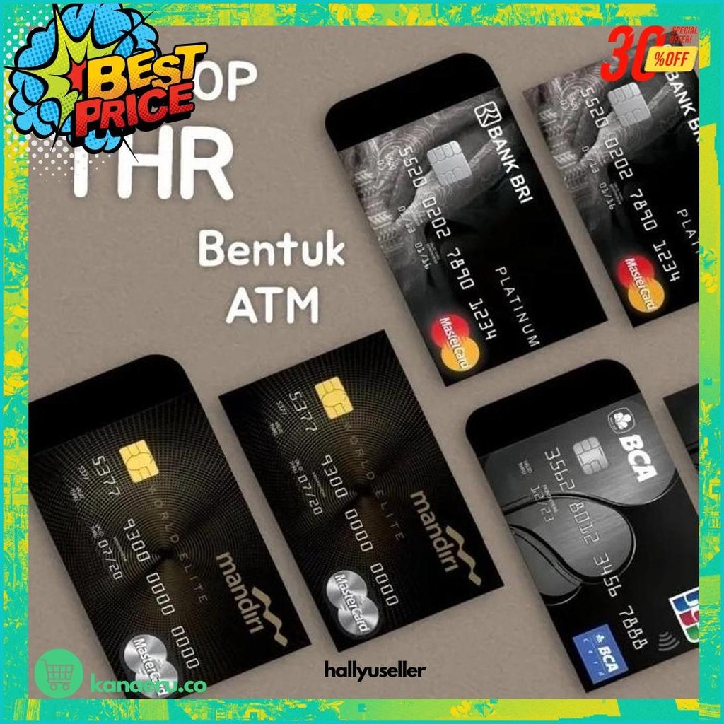 

(50 Pcs) Amplop Lebaran Motif Atm 2025 Murah