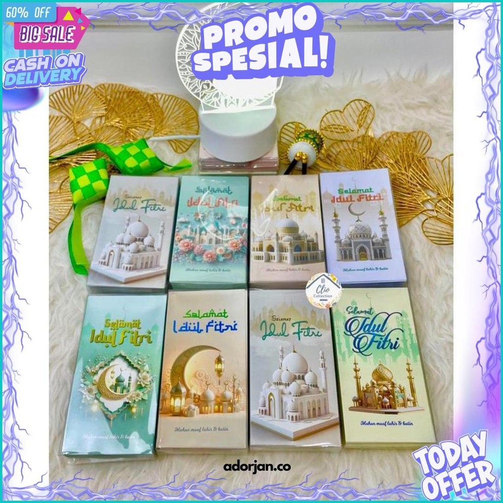 

Amplop Lebaran Panjang Isi 50 Lembar / Angpao Mika Hari Raya Idul Fitri Ramadhan 2025 Diskon