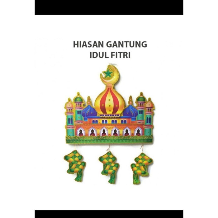

New! Dekorasi hari raya ketupat masjid Lebaran Hiasan Gantung 3D Idul Fitri Bintang Lebaran