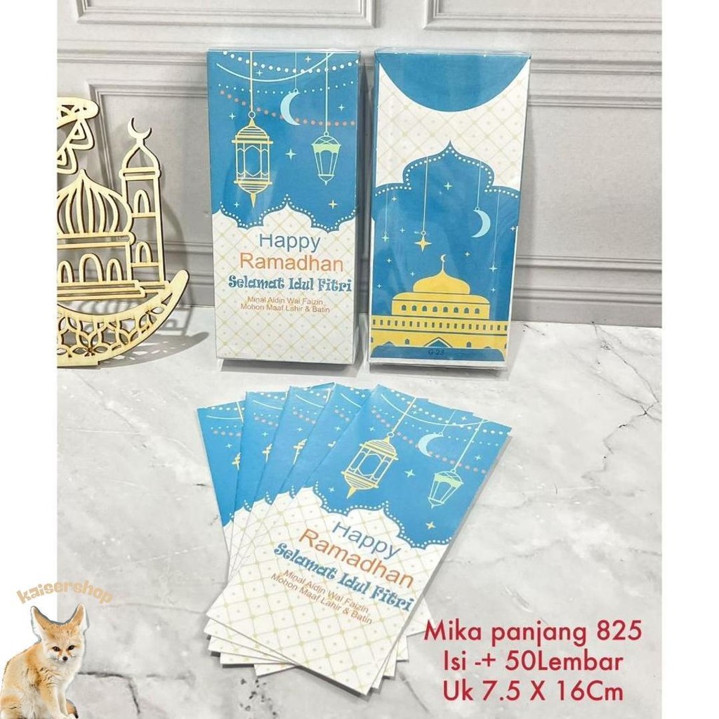

Amplop Lebaran Panjang Isi 50 Lembar Idul Fitri Uang Tidak Perlu Lipat Murah