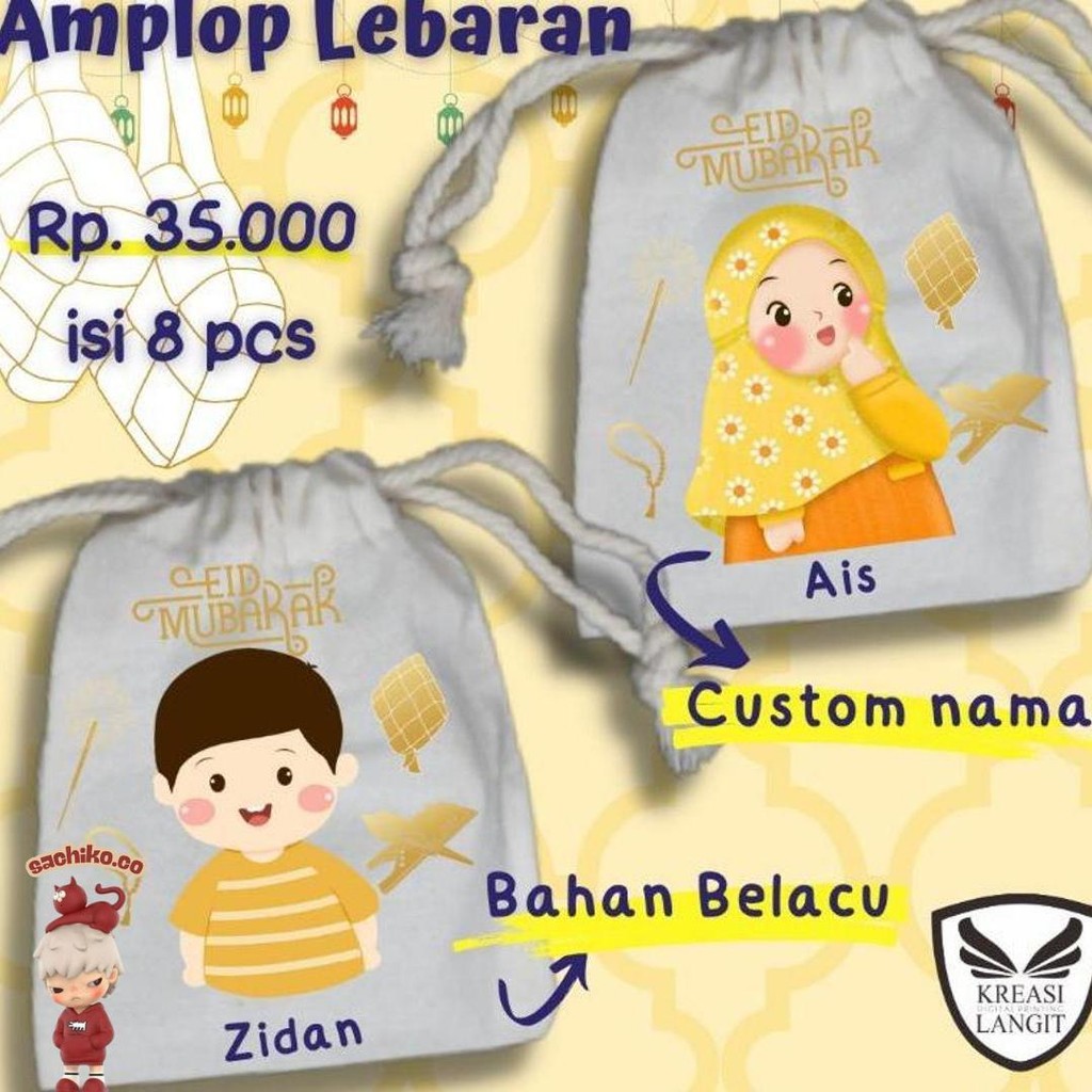 

Pouch Serut Angpao Edisi Lebaran | Amplop Lebaran | Angpau Lebaran | Bisa Input Nama Dan Tulisan Kilat