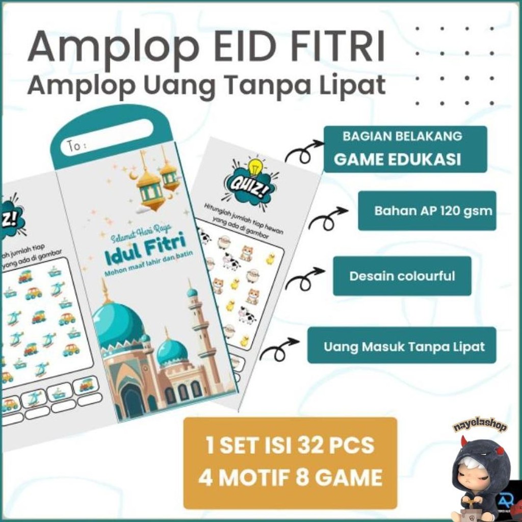 

Amplop Lebaran 2024 ( 2In1 + Game Edukasi) Isi 32 Pcs Murah