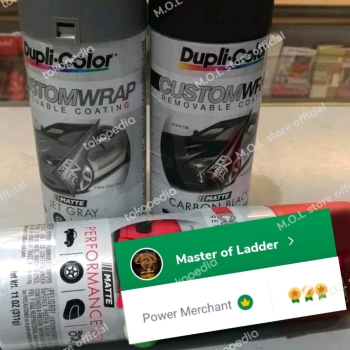 Dupli color Cat semprot Karet better than Plastidip Hitam Doff USA