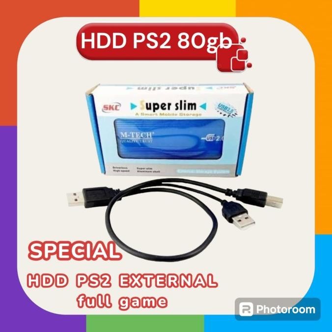 HARDICS EKTERNAL+ MC BOOT BUAT PS2 80GB(FULL GAME)