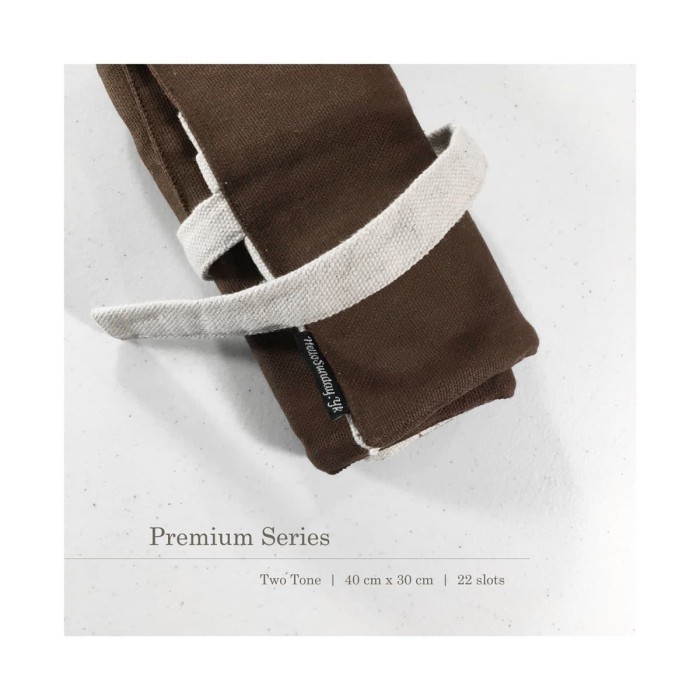 

HELLO SUNDAY Premium Series Roll Pencil Case - Brown