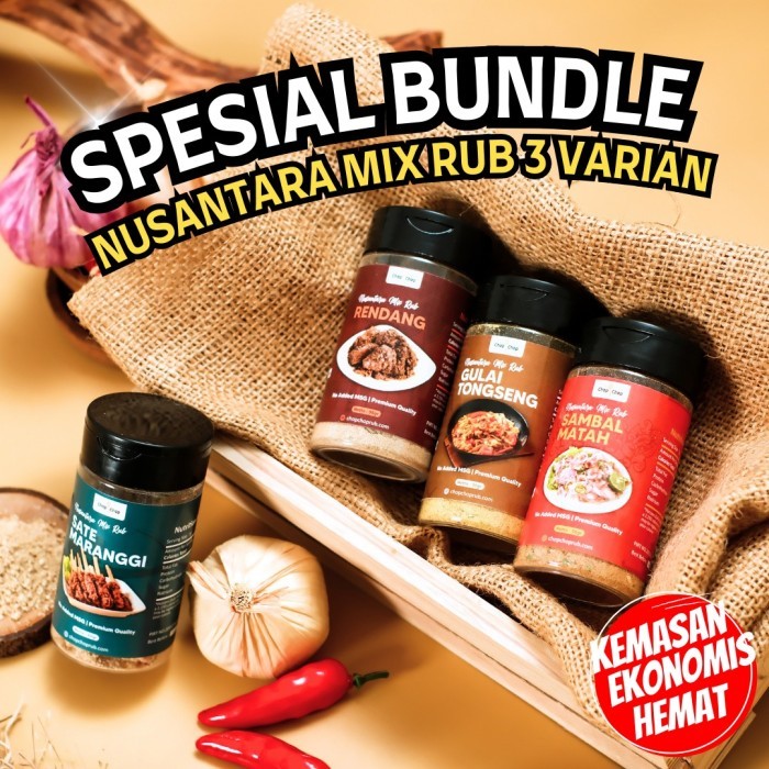 

CHOP SPESIAL BUNDLE NUSANTARA MIX RUB 4 VARIAN KEMASAN 55 GRAM KODE 1243