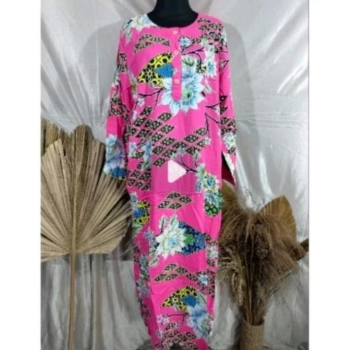 Daster Longdress Kencana ungu Label Hijau Lengan Panjang LD 105 Terlaris