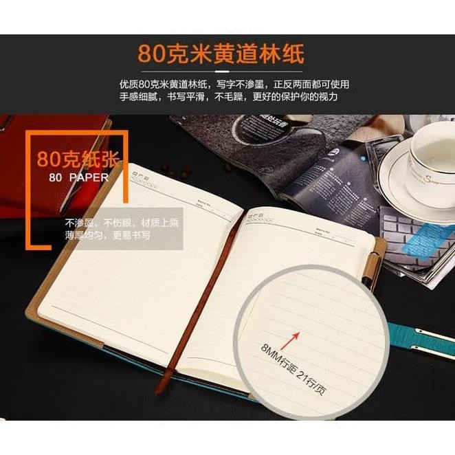 

BUKU CATATAN KERJA BISNIS COVER KULIT AGENDA NOTES BINDER