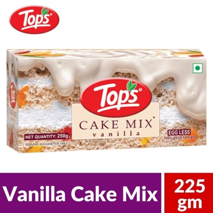 

&<&<&<&] CAKE MIX VANILLA EGG LESS TOPS 225G (100% Vegetarian) /Bubuk Campuran Kue
