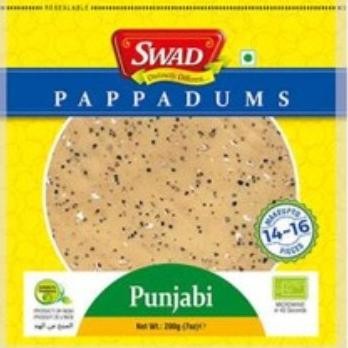 

}}}}}}] PAPPADUMS PUNJABI SWAD 200G / Cemilan Tradisional / Kerupuk India