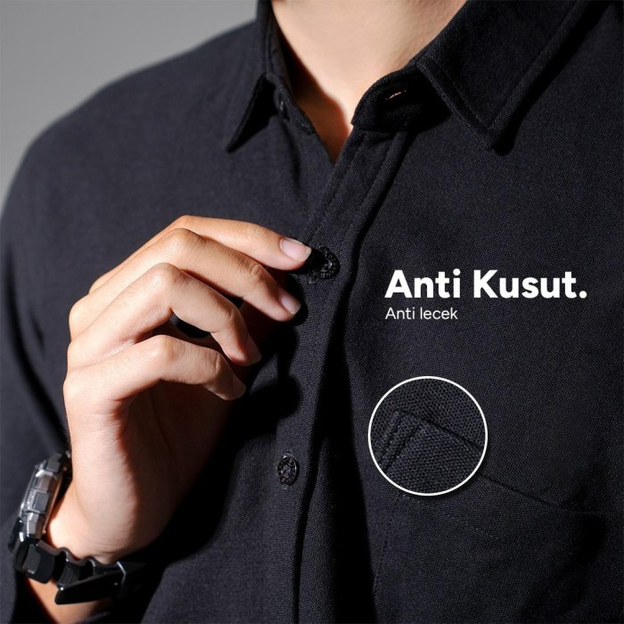 Kemeja Pique Lengan Panjang Premium Dzargo