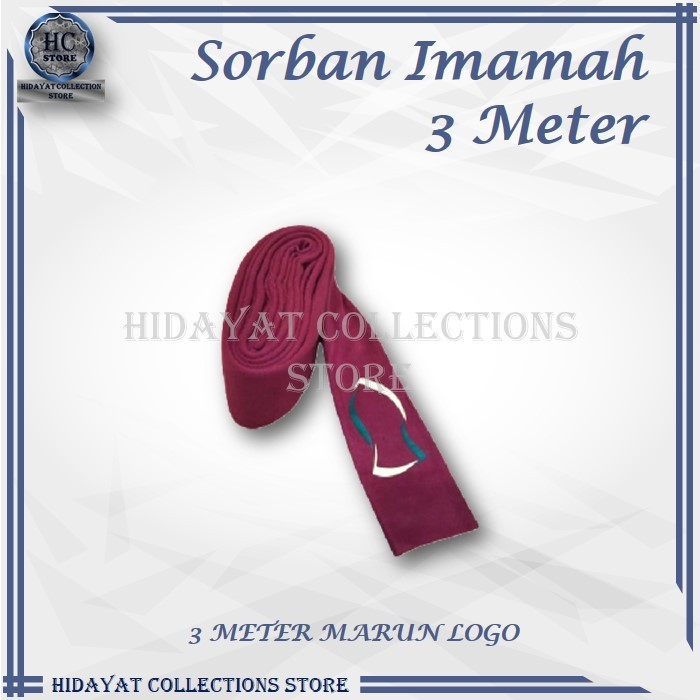 Sorban Sorban Imamah 3 Meter Sorban Imamah 5 Meter - Marun, 3 METER motif halus arab