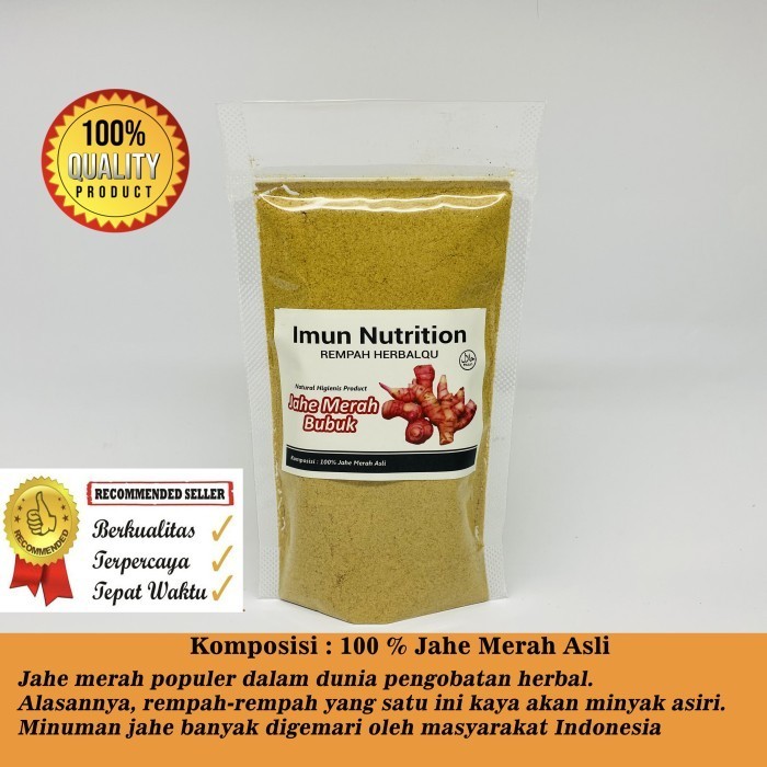 

Jahe merah super murni bubuk asli 50 gram kualitas premium