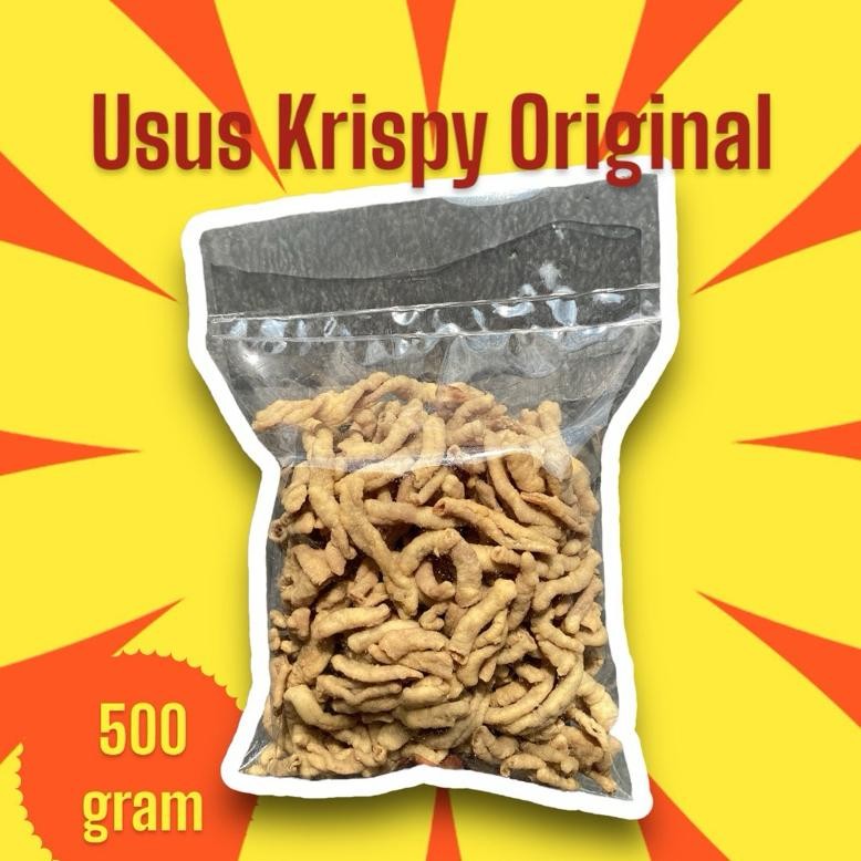 

OLEH -OLEH SNACK USUS KRISPI ORIGINAL 500GRAM GURIH RENYAH ENAK MURAH
