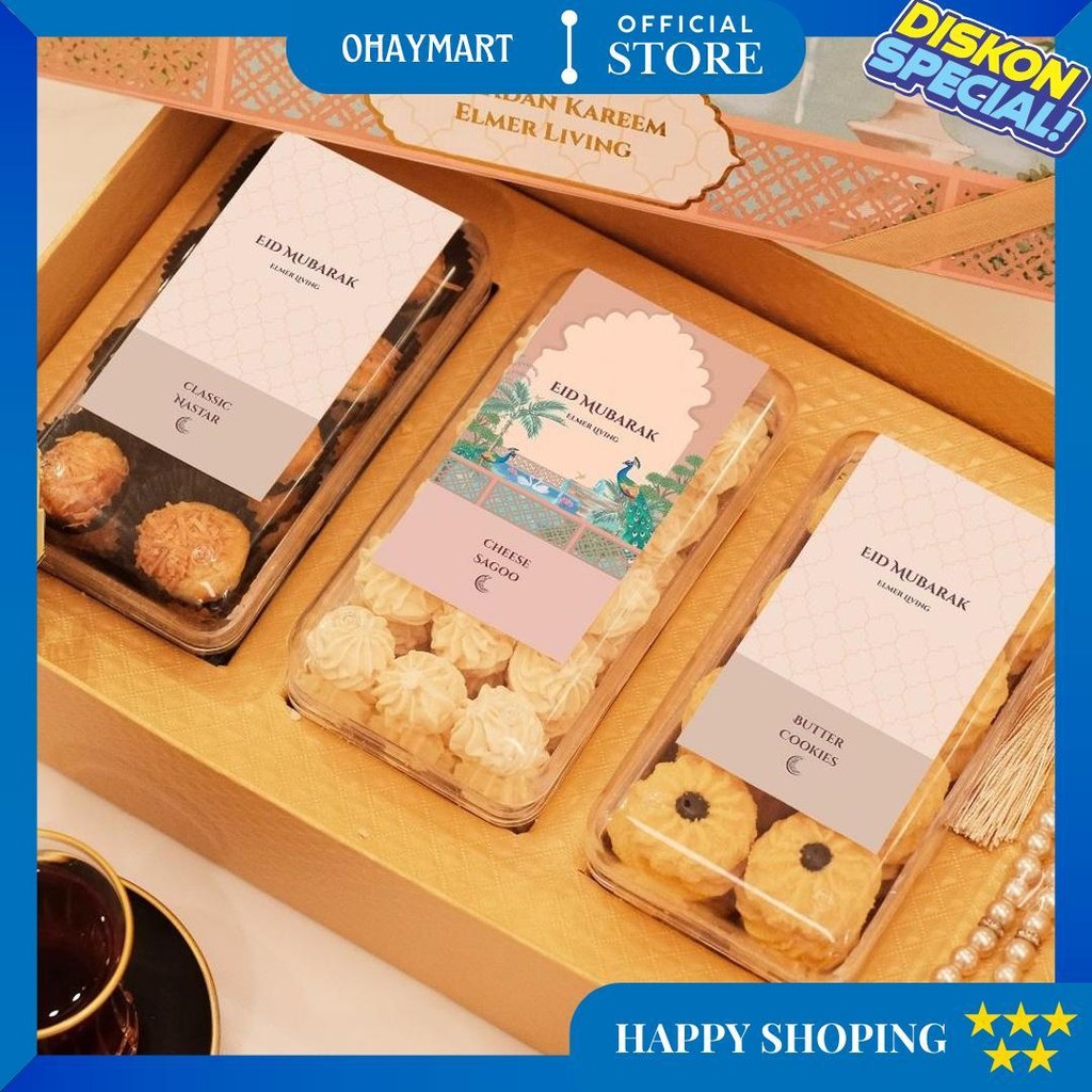 

Hampers Idul Fitri/ Kado Lebaran/ Parsel Lebaran / Hampers Kue Kering Elmer Living D Sale