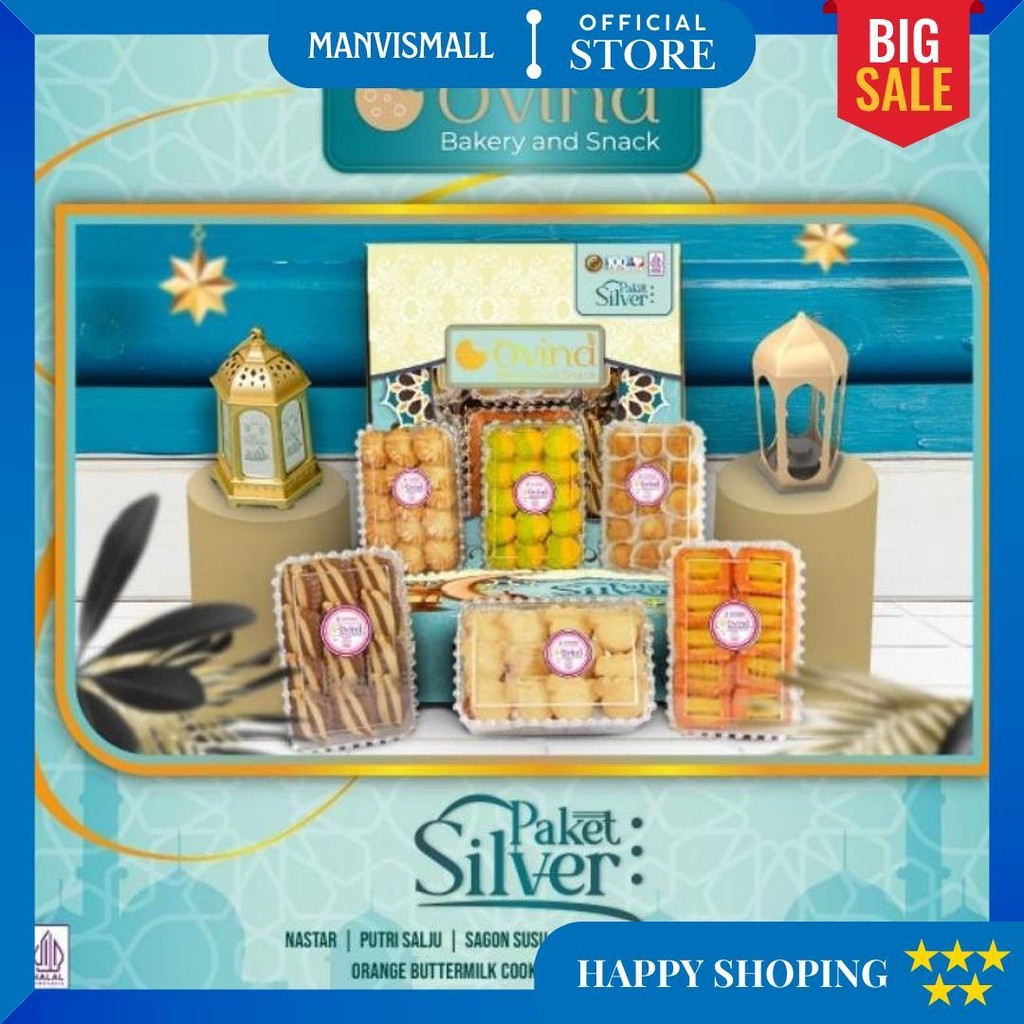

Ovina Paket Silver - Paket Kue Kering Premiun- Parcel Kue Kering Lebaran D Cod