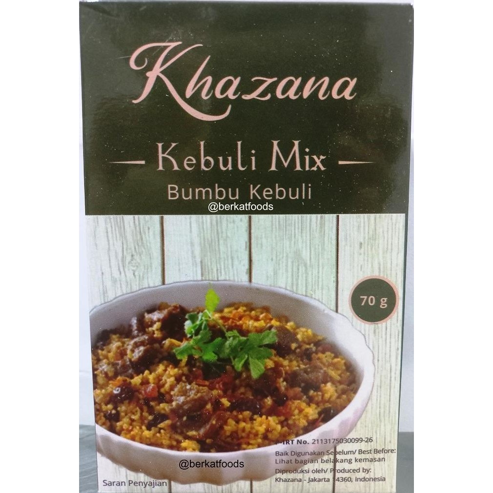 

$+$+$+$+] BUMBU NASI KEBULI KHAZANA 70G ( EXTRA : GARAM MASALA , KAPULAGA )