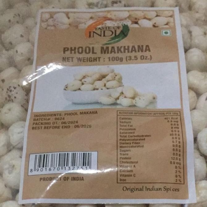 

Ready oke] Biji Teratai Phool Makhana 100gr / Lotus Seed / Taste Of India Makhana