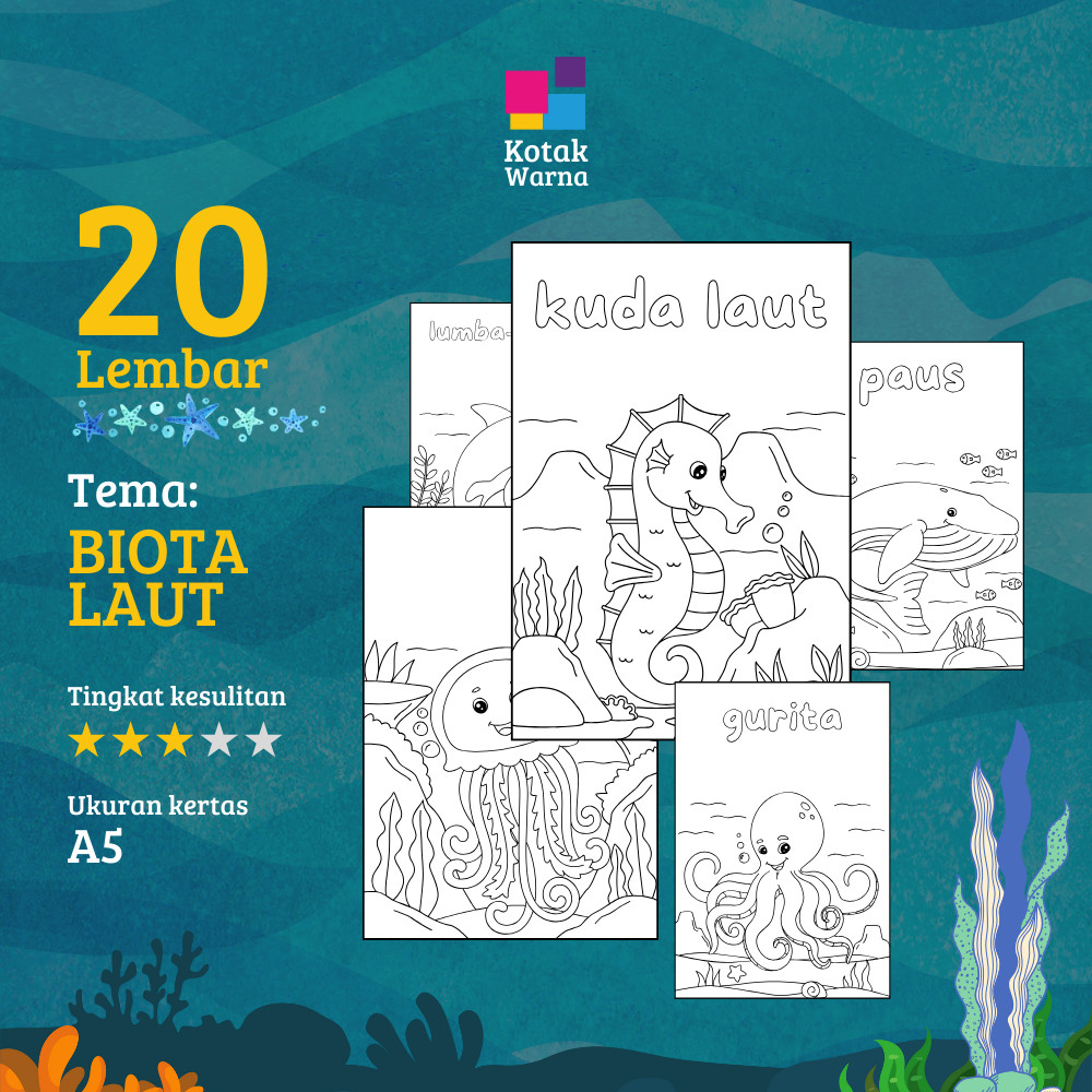 

Kertas Mewarnai Tema Biota Laut / Lembar Mewarnai Tema Biota Laut / Gambar Mewarnai Tema Biota Laut / Mainan Edukasi Mewarnai Tema Biota Laut / Untuk Anak Usia Dini / Untuk Anak Usia 4 5 6 7 8 9 Tahun