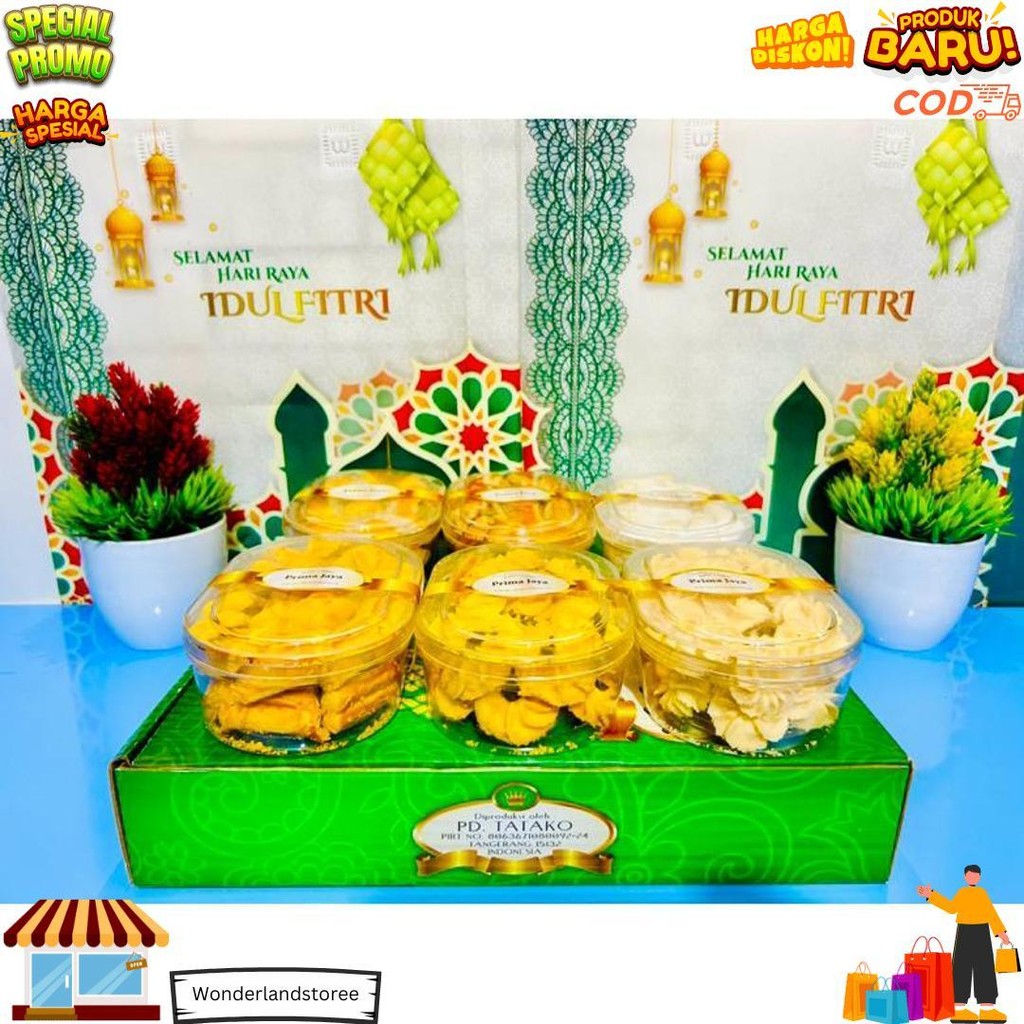 

Kue Kering Lebaran Prima Jaya Isi 6 Toples Besar | Hampers Kue Lebaran | Parcel Kue Kering Lebaran Idul Fitri Termurah D Terlaris