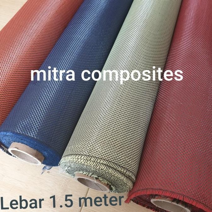 TERBARU - serat carbon kevlar hybrid fabric karbon kevlar merah kuning biru oren