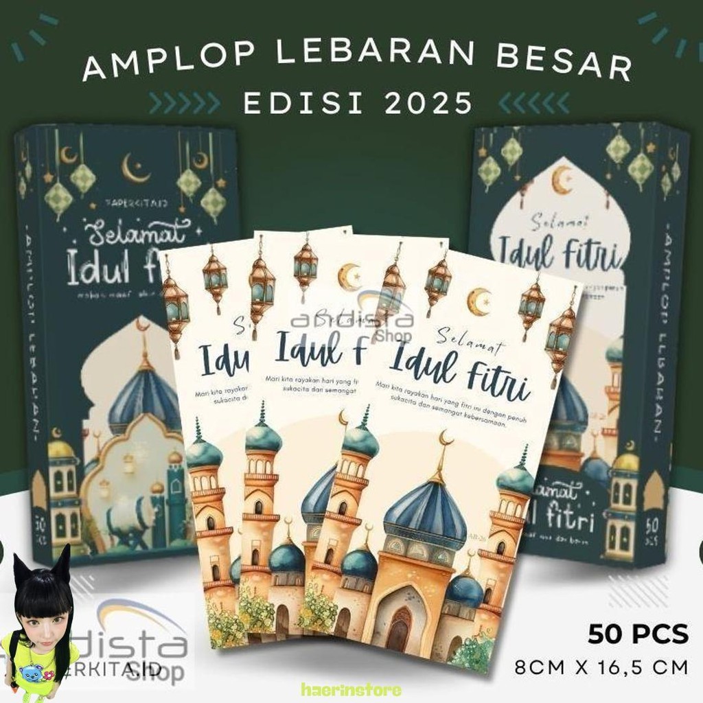 

Amplop Lebaran Idul Fitri 2025 Ukuran Besar Uang Tanpa Lipat, Box Isi 50Pcs Kwalitas Premium Cod