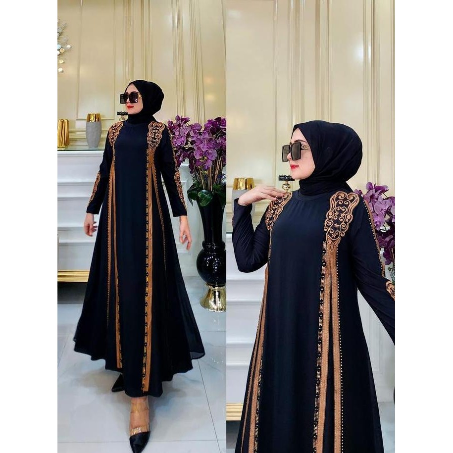 BEST SELLER GALERI SICANTIK - COD - BAJU GAMIS ABAYA TURKEY BUSUI - GAMIS ABAYA PAYET PREMIUM - ABAY