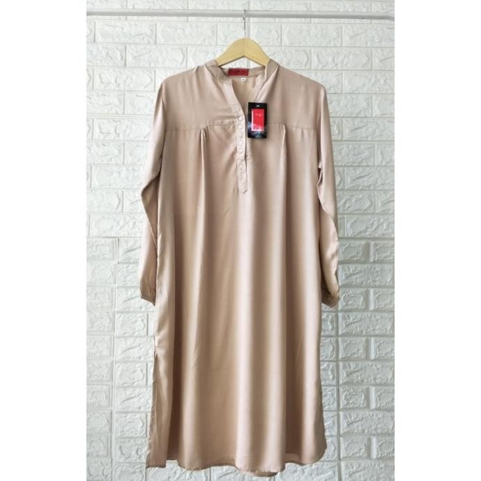 Tunik Polos Rayon Jumbo Cream