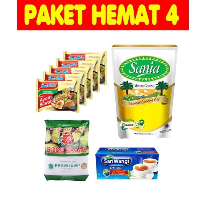 

Sembako Paket Hemat 4 - Dapat 4Pcs..!!