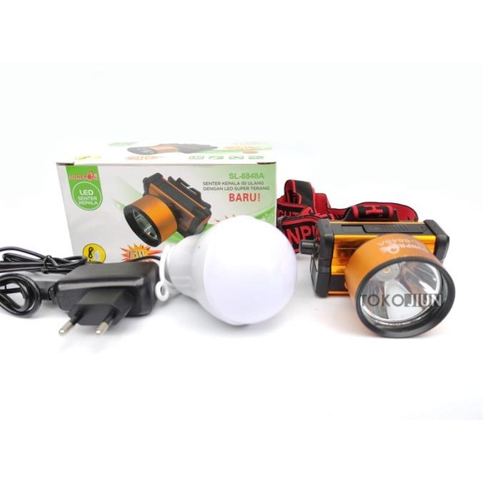 Senter Kepala SUNPRO SL 8848A SL8848A 15W LED Headlamp LED Korek Api Terlaris